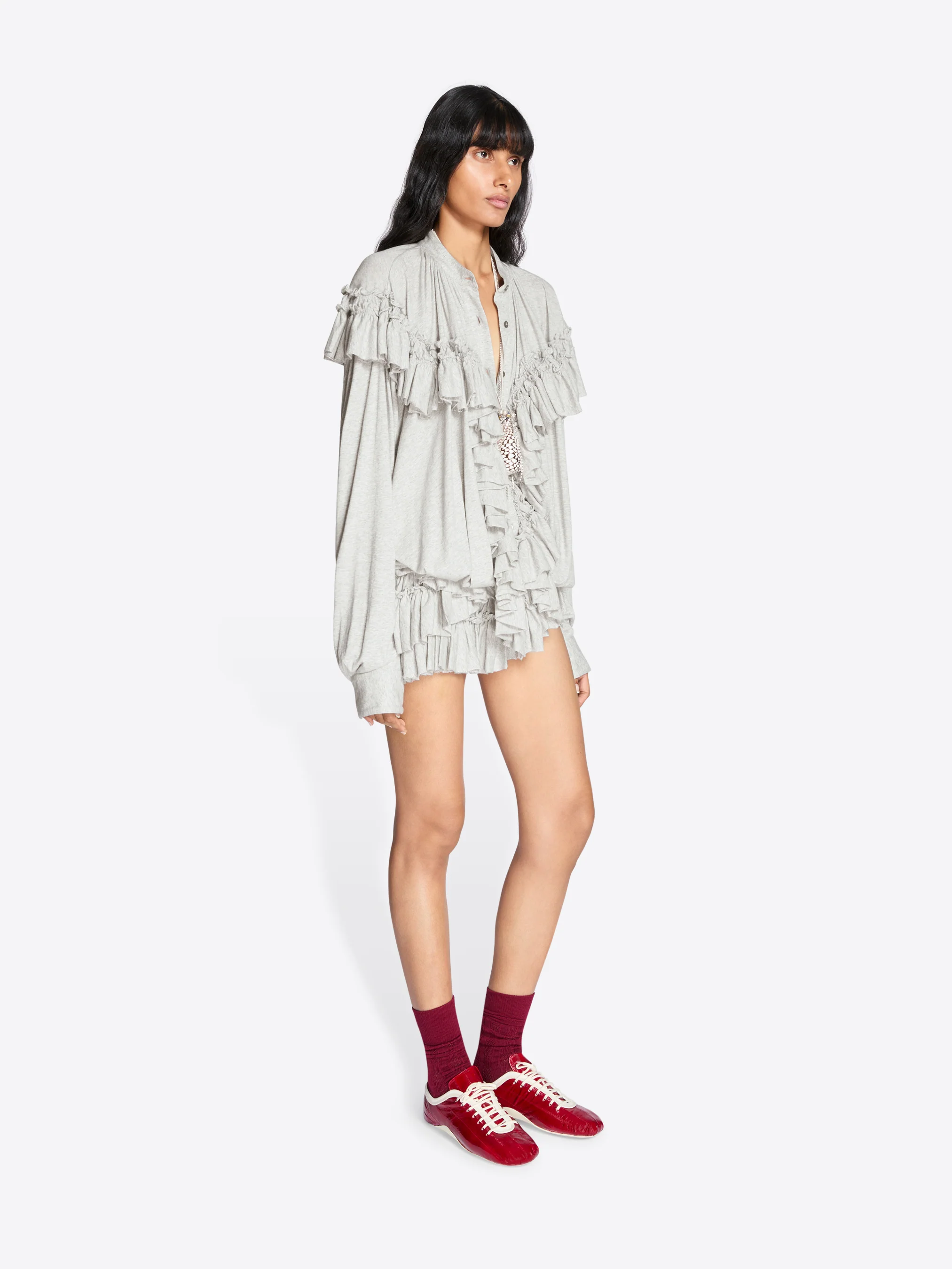 Ruffled jersey blouse - Image 3